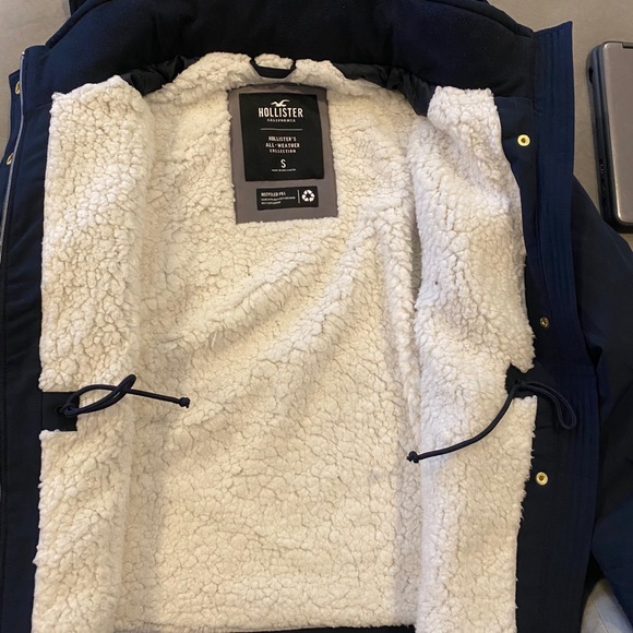 Hollister Sherpa lined jacket navy blue - Picture 3 of 4